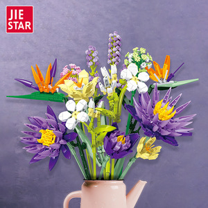 JIESTAR JJ9046 891 Piezas Serie Flores Ramo de Aves del Paraíso Bloques de Construcción Modelo Técnico Juguete Educativo Regalo Festivo - Product Image 2