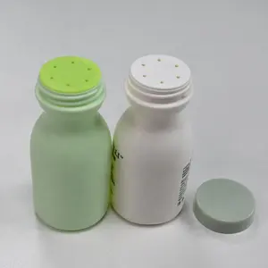 Bouteille de poudre de talc HDPE pour bébé Bouteille de poudre en plastique 50 ml avec bouchon à vis