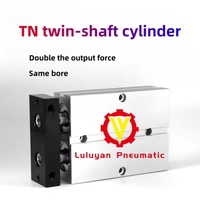 Cylindre pneumatique miniature à double action en aluminium, pièces de cylindre à piston pneumatique à double effet, bloc de têtes de cylindre pneumatique