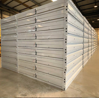 Bâtiment modulaire préfabriqué en acier pliable de type X, bureau, atelier avec panneaux sandwich