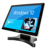 15,6-дюймовая POS-система «все в одном» с двумя экранами на Windows, кассовый аппарат с емкостным сенсорным экраном и термопринтером