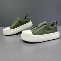 Baskets décontractées d'été pour hommes, style luxe léger, à semelle épaisse, en toile respirante, à enfiler, nouvelle collection 2025, tendance et polyvalentes