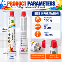Pâte de pigment à base d'eau en tube souple pratique, colorant à forte puissance de teinture pour peintures et revêtements