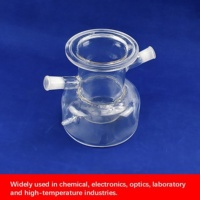 Vase de réaction en quartz fondu HaiChuan JGS2 |   SiO2 de haute pureté, résistant aux acides (à l'exception du fluorure d'hydrogène), stabilité thermique à 1100°C, sur mesure