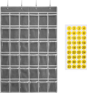 Organizador de Bolsillos para Teléfonos Celulares con 36 Compartimentos de PVC para el Aula, con Ganchos, Ideal para Guardar Teléfonos Móviles Durante Exámenes - Product Image 6