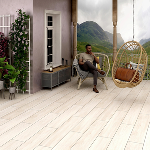 Colorful Wood Look Porcelain Plank Tiles 20x120cm Rustic <b>Matte</b> Finish For Designer Interior <b>Flooring</b> - Product Image 4