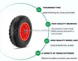Neumático de repuesto de servicio pesado Maxtop, neumático sólido a prueba de pinchazos, diámetro de <span class=keywords><strong>16mm</strong></span>, 4,80/4,00-8, carro de poliuretano, <span class=keywords><strong>rueda</strong></span> de <span class=keywords><strong>carretilla</strong></span> de 16" - Product Image 3