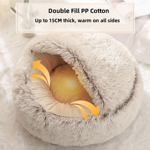 Offre Spéciale long lit en peluche semi-fermé pour <span class=keywords><strong>chat</strong></span> et chien lits chauds pour animaux de compagnie pour petits animaux - Product Image 4