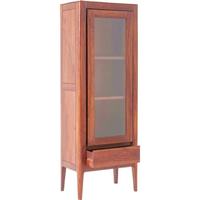 Librería moderna de madera maciza de DU'S con almacenamiento de 3 niveles y puertas de vidrio transparente para una excelente exhibición