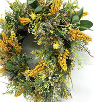 Décoration de mariage pour la maison, fournitures de fleurs artificielles pour la porte, couronne de printemps en gros