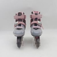 Patins à roulettes de slalom freestyle réglables, coque en PP, châssis en PP, roulements ABEC-9, roues en PU, amortisseur TPR, patins à roulettes pour débutants