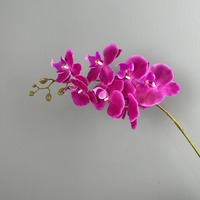 Ramo de Orquídeas Phalaenopsis Artificiales de 7 Cabezas con Tacto Real para Decoración de Bodas, Arreglo Floral para Salón de Bodas
