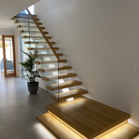 CBMmart Foshan Escaliers d'intérieur modernes et préfabriqués en métal de luxe Escalier droit mono-limon personnalisé en usine