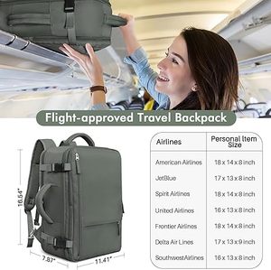 Travel Backpack for Women <strong>Men</strong> <strong>Flight</strong> Approved Carry-on Backpack <strong>Bag</strong> Luggage Personal Item <strong>Bag</strong> Laptop Backpack Casual - Product Image 2