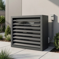 Cache-vent acoustique en aluminium résistant aux intempéries pour unité extérieure de climatiseur et pompe à chaleur