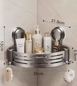 Estante de <span class=keywords><strong>Baño</strong></span> de Aluminio Espacial <span class=keywords><strong>sin</strong></span> Perforaciones, Estante de Esquina - Product Image 3
