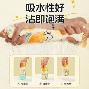 10A Kitchen Tear Apart Dishcloth Thick Printed Disposable Washable Rectangular Cloth For Cleaning - Product Image 4