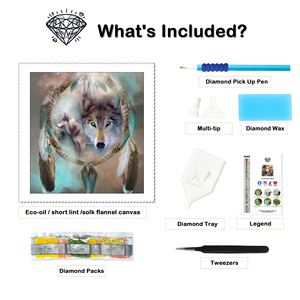 Kit de Peinture Diamant 5D <span class=keywords><strong>Attrape</strong></span>-rêves Plume Délicieuse Nature Morte Style Américain Peinture Diamant DIY Vente en Gros - Product Image 4