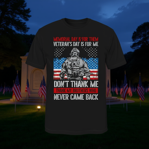 Le Memorial Day est pour eux, la Journée des Vétérans est pour moi, T-shirt à manches longues - Product Image 3