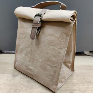 Baoren, bolsa de papel Kraft lavable con aislamiento decorativo reutilizable de Color hecho a medida, bolsa de congelador aislada de papel térmico informal - Product Image 1