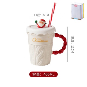 <span class=keywords><strong>2025</strong></span> mới sáng tạo giáng sinh <span class=keywords><strong>Mug</strong></span> với nắp và muỗng Áo Len Gốm cốc cà phê văn phòng nhà uống cốc món quà giáng sinh - Product Image 4