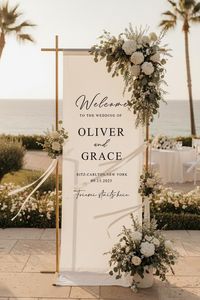 Panneau de bienvenue personnalisé pour mariage LANJO, bannière en tissu de lin personnalisée pour l'entrée, la fête de mariage, la fête de fiançailles, la décoration murale de la maison - Product Image 6