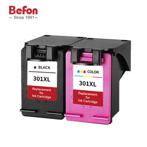 <span class=keywords><strong>Cartouche</strong></span> d'encre Befon HP 301XL, lot de 2, noir et tricolore, CH563EE CH564EE, haute capacité, pour <span class=keywords><strong>DeskJet</strong></span> 2540 <span class=keywords><strong>3050</strong></span> Envy 4500 OfficeJet 4630 - Product Image 1