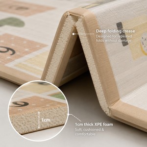 Tapis de jeu pliable multifonctionnel XPE pour bébé, grand tapis de sol compact pour pique-nique en extérieur et rangement d'appartement - Product Image 2