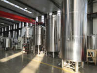 Réservoir d'eau glacée au glycol de 1500 L, réservoirs en acier inoxydable fermés pour machine de brasserie
