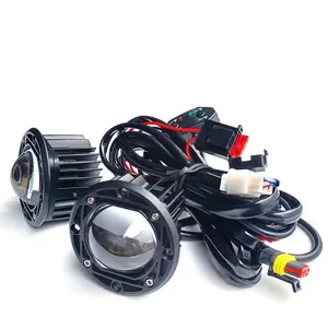 3 인치 듀얼 컬러 앰버 화이트 LED 헤드 라이트 작업 램프 안개등 방수 자동차 라이트 LED 자동차 트럭 ATV UTV