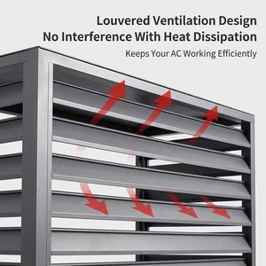 Nouvelle Housse de <span class=keywords><strong>Climatiseur</strong></span> Extérieure en Aluminium Style Persienne, Étanche aux Intempéries, avec Grille de Ventilation Découpée au Laser 3D - Product Image 5