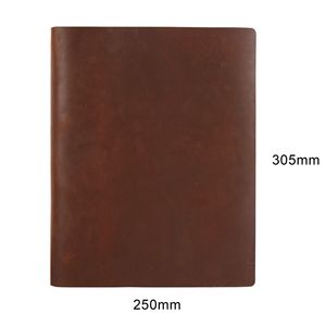 Envío de la gota Libro de trabajo de cuero de grano completo Libro de cuentas de negocios Cubierta de libro de cuero de papel personalizado Jotter Vintage A4 <span class=keywords><strong>Notebook</strong></span> - Product Image 5