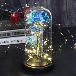 Regalo de San Valentín para Novia, Rosa Eterna con Luz LED, Flor en Cubierta de Cristal, Regalo para el Día de la Madre, Recuerdos de Boda, Regalo para Damas de Honor - Product Image 3