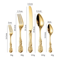Ensemble de couverts de luxe moderne en acier inoxydable 18/10 304 doré gaufré, poli miroir, durable, personnalisable, résistant au lave-vaisselle, forgé