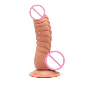 Pénis en forme de chenille, imitation réaliste, pénis artificiel, produit sexuel pour adultes, jouet de masturbation avec ventouse pour femme - Product Image 1