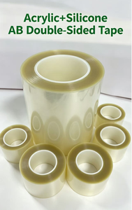 Ruban adhésif double face AB, silicone vers <span class=keywords><strong>film</strong></span> acrylique PET, transparent, haute température - Product Image 3