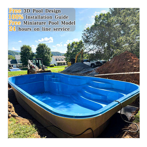 Piscine de nage et spa aquatique personnalisée en <span class=keywords><strong>fibre</strong></span> de verre pour l'extérieur et l'intérieur, 10m, pour la maison, fabriquée en Chine - Product Image 1