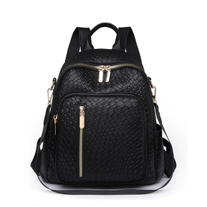 <span class=keywords><strong>Sac</strong></span> <span class=keywords><strong>à</strong></span> <span class=keywords><strong>dos</strong></span> <span class=keywords><strong>carré</strong></span> vintage de luxe pour <span class=keywords><strong>femme</strong></span> en PU imperméable avec fermeture éclair et bandoulière arquée pour usage quotidien et universitaire - Product Image 3