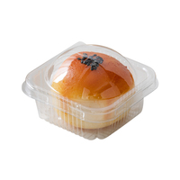 Boîtes carrées transparentes de qualité alimentaire avec couvercle petit plateau en plastique transparent pour gâteau de lune en PET