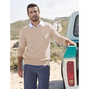 FOXA Men's <b>Wool</b> Blend Sweater Classic Crew Neck Casual Fall Wear Standard Thickness Regular Sleeve - Product Image 5