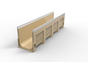 Canale di drenaggio del calcestruzzo polimerico prefabbricato con copertura in ghisa - Product Image 2