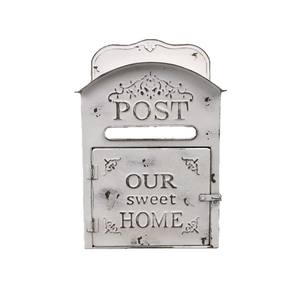 Винтажный белый Железный художественный декоративный почтовый ящик, креативный уличный металлический настенный почтовый ящик - Product Image 1