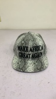 Casquette Snapback en Coton Acrylique avec Broderie 3D en Cuir de Léopard, de Serpent et de Crocodile, Vente en Gros ou Personnalisée