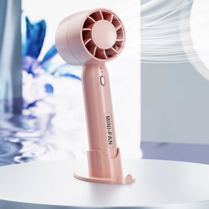 New Portable Handheld Fan High Speed Turbo Fan Rechargeable Personal Fan With <b>Plastic</b> Body For Travel Outdoor Home Office - Product Image 5