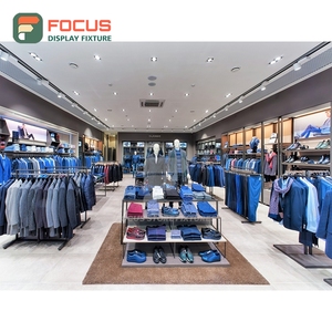 New Design Shop Interior Brushed Stainless Steel Showcase Cabinet Store Layout Design Clothing Store - Product Image 3