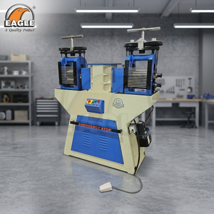 Presse à rouleaux double tête robuste Eagle en acier inoxydable pour la fabrication de bijoux, modèle 64.5779-TP, 596 kg, pour colliers en or et en argent - Product Image 3