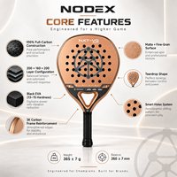 Raquette de padel en fibre de carbone EVA souple de qualité supérieure NODEX Professional Top OEM Manufacturer avec logo personnalisé