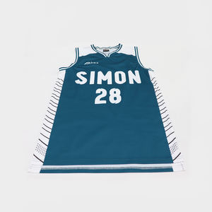Akilex Cusormable Design personalizzato da uomo vestiti da basket gilet T Shirt ricamo Patch moda basket maglie per <span class=keywords><strong>30</strong></span> squadre - Product Image 4