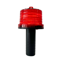 Feu de signalisation solaire conique à LED haute luminosité avec batterie au lithium, clignotant réfléchissant pour la sécurité routière