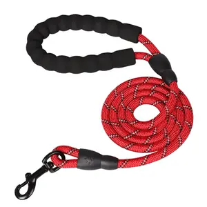 2024 Bulk offer Multi colors pet products reflective nylon dog leash for dogs and cats safe at night